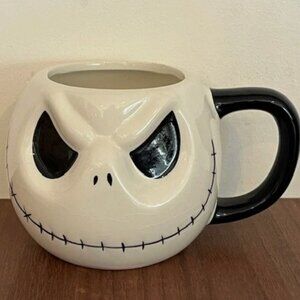 Disney Jack Skellington Face Ceramic Mug Monogram Nightmare Before Christmas